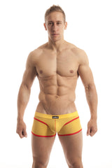 The AUSTIN Yellow Trunk by wearMEunder Limited Edition underwear for Men, a hybrid between a boxer and a brief