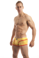 The AUSTIN Yellow Trunk by wearMEunder Limited Edition underwear for Men, a hybrid between a boxer and a brief