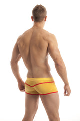 The AUSTIN Yellow Trunk by wearMEunder Limited Edition underwear for Men, a hybrid between a boxer and a brief